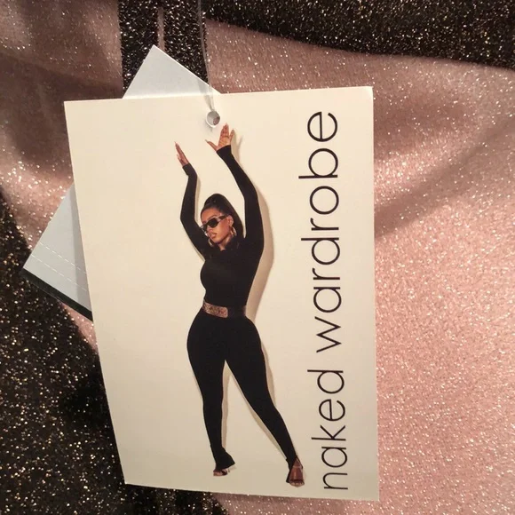 NWT Naked Wardrobe two tone dress. Size M - Picture 7 of 9